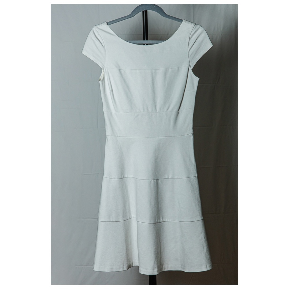 Banana Republic - White Jersey Fit & Flare Dress